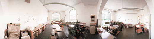 Steindruck Muenchen, Lithographiewerkstatt im M&uuml;nchner K&uuml;nstlerhaus am Lenbachplatz