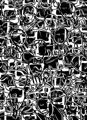 Tom Kristen, Geweihhaufen, Lithografie 2006, e.a m&uuml;nchen - k&uuml;nstlerische Druckgrafik, 